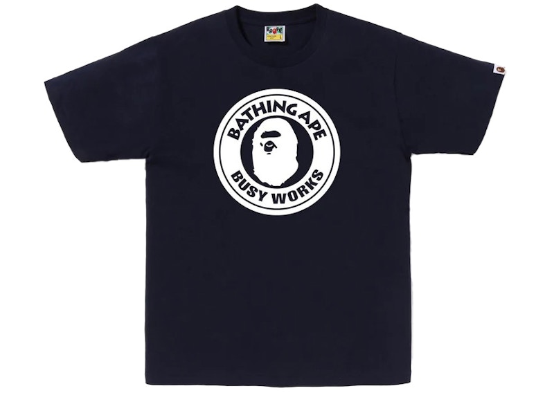 BAPE Bicolor Busy Works Tee Blauw
