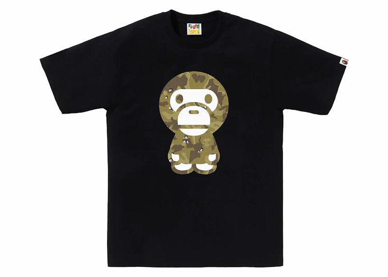 BAPE Bitmap Big Baby Milo Tee Zwart