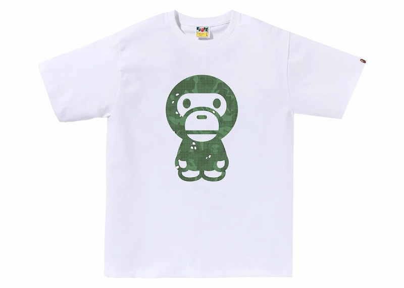 BAPE Bitmap Big Baby Milo Tee Wit