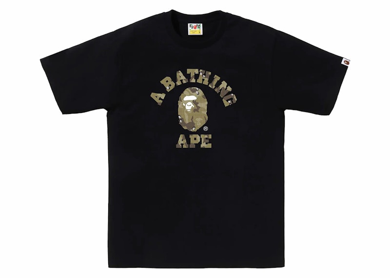 BAPE Bitmap College Tee Zwart
