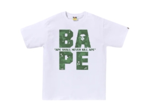 BAPE Bitmap Logo Tee Wit