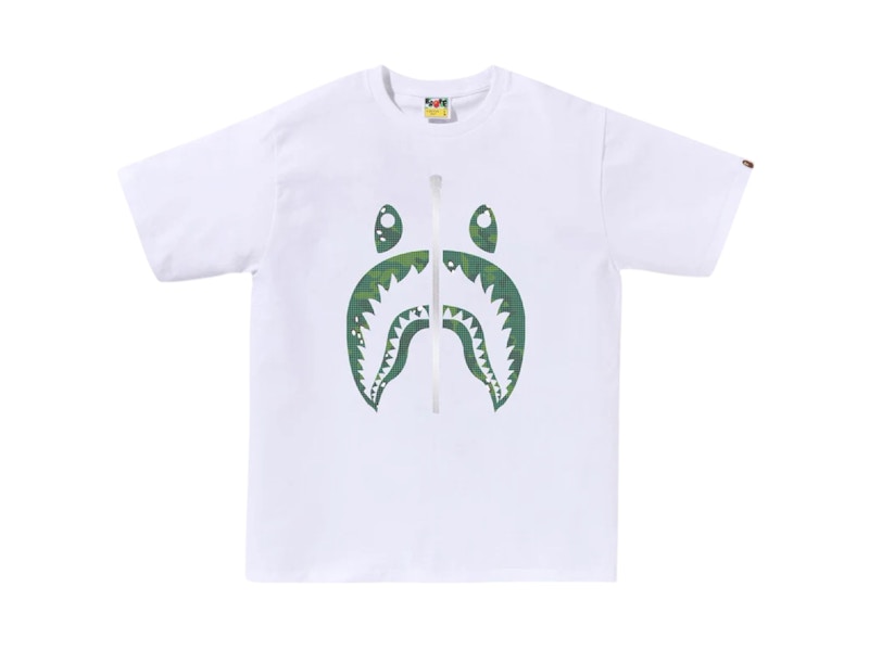 BAPE Bitmap Shark Tee Wit