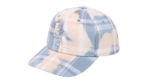 BAPE Bleached Check Panel Cap Blauw
