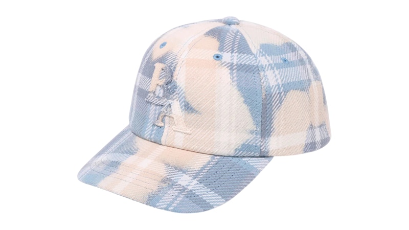 BAPE Bleached Check Panel Cap Blauw