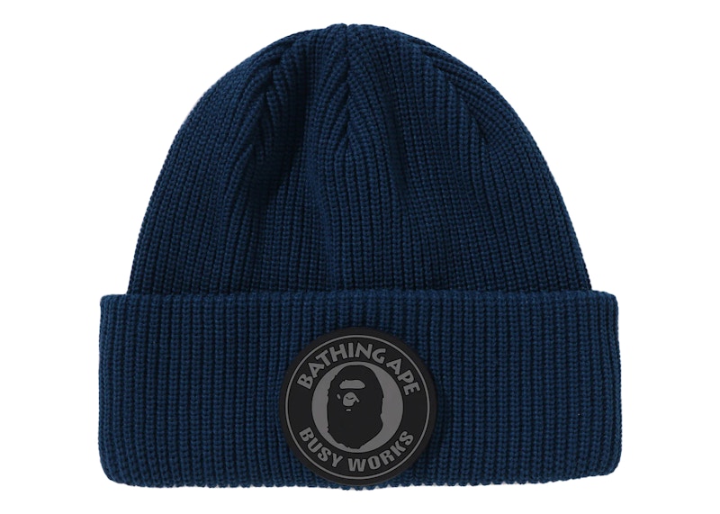 BAPE Busy Work Knit Cap Blauw