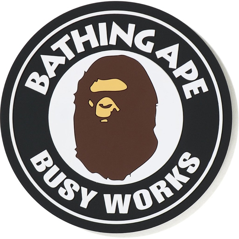 BAPE Busy Works Rubber Coaster Zwart