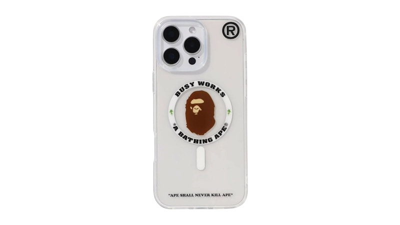 BAPE Busy Works iPhone 16 Pro Max Case Clear