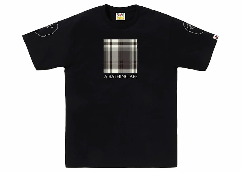BAPE Check Box Tee Zwart