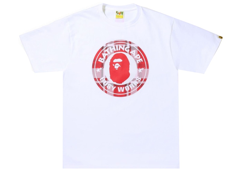 BAPE Check Gift Busy Works Tee Wit