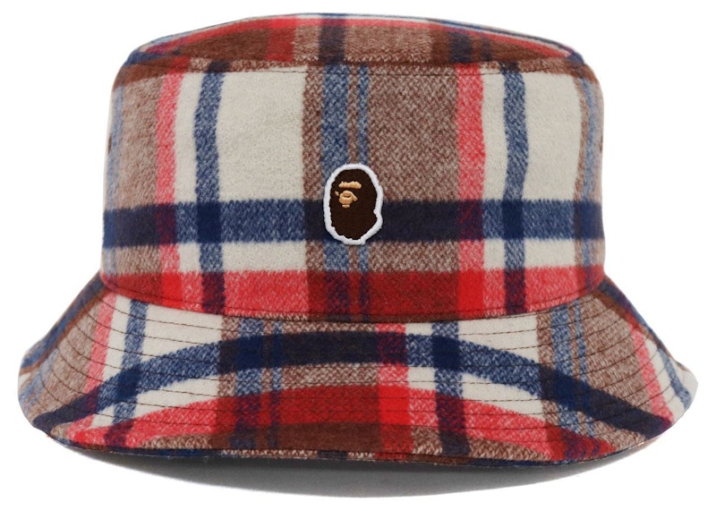 BAPE Check Hat Rood
