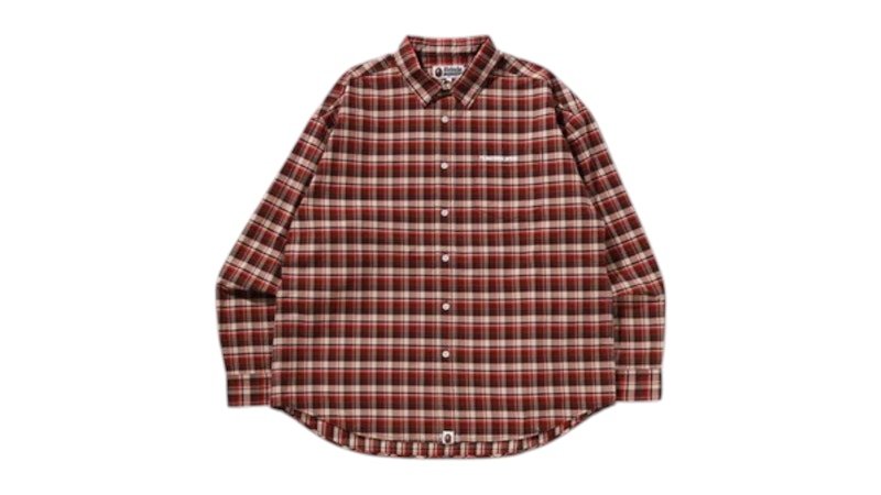 BAPE Check Shirt Rood