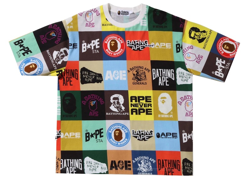 BAPE Classic Logo Relaxed Fit Tee Multi Multicolor
