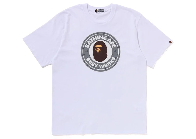 BAPE Cloud Head Monogram Busy Works Tee Wit