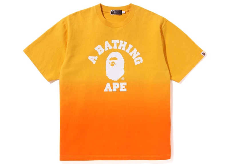 BAPE College Gradation Relaxed Fit Tee Oranje