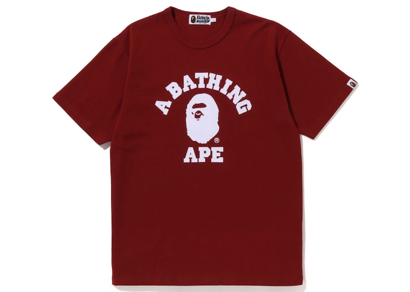 BAPE College Heavy Weight Tee Rood