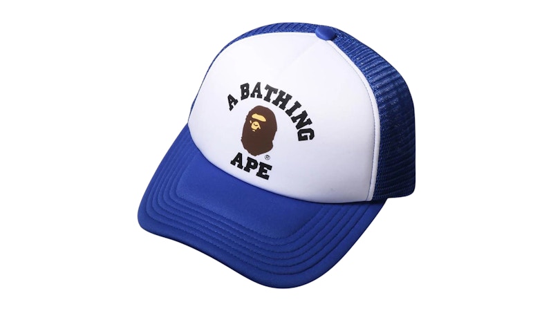 BAPE College Mesh Cap Blauw