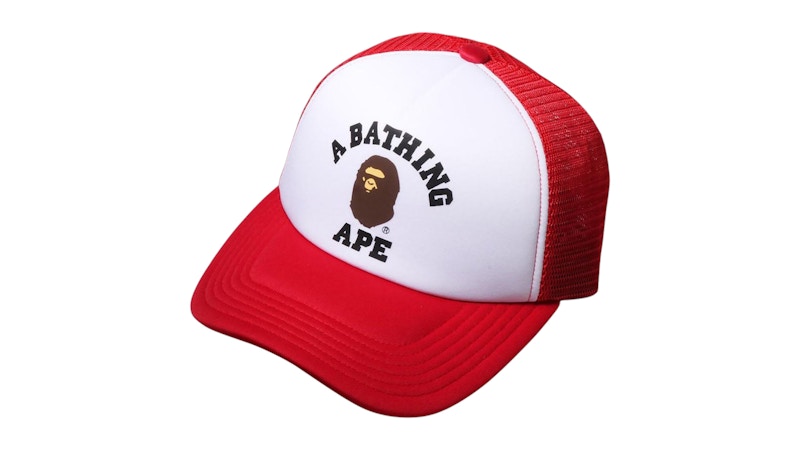 BAPE College Mesh Cap Rood