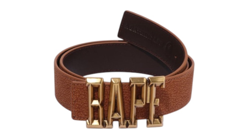 BAPE College Monogram Reversible Belt Sorrel