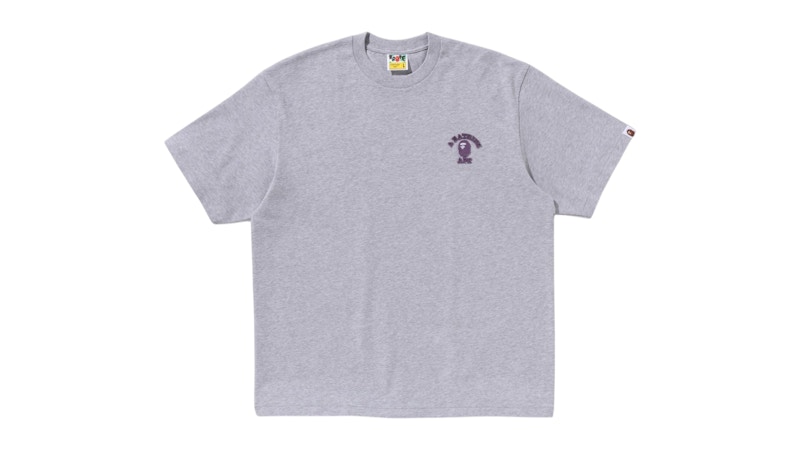 BAPE College One Point Relaxed Fit Tee Grijs