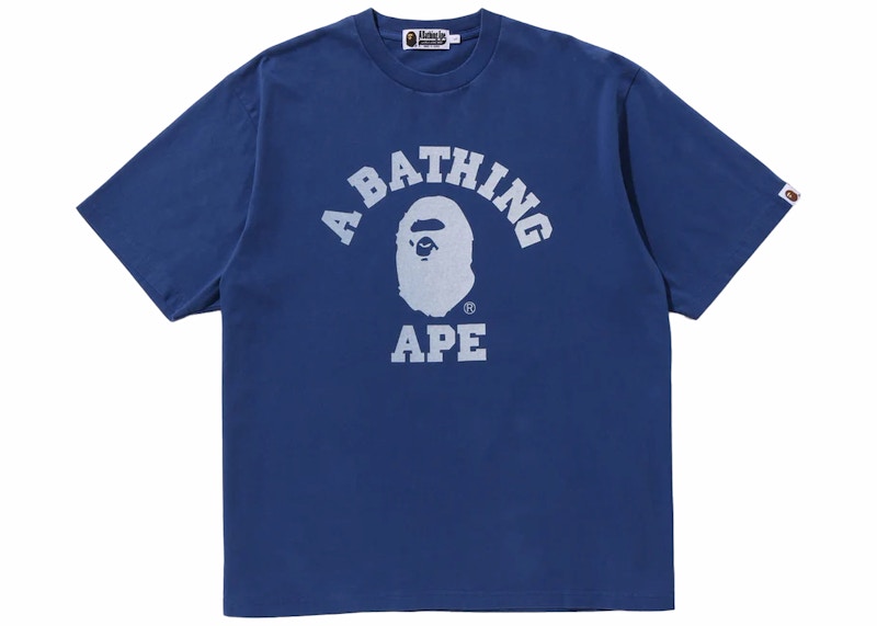 BAPE College Overdye Tee Blauw