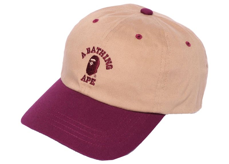 BAPE College Panel Cap Beige