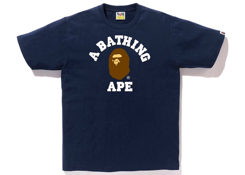BAPE College Tee Blauw
