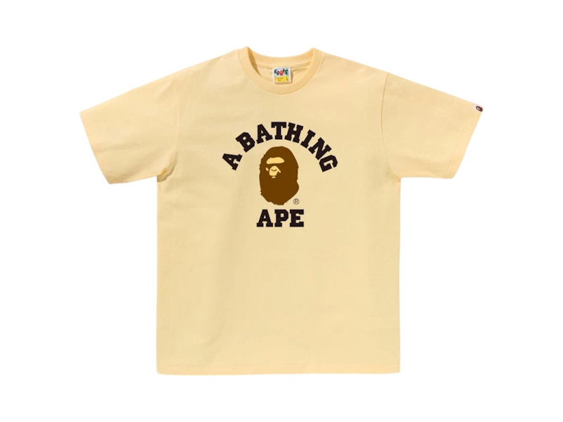 BAPE College Tee Geel