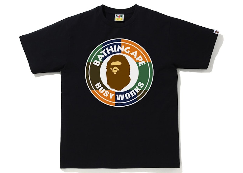 BAPE Color Block Busy Works Tee Oranje