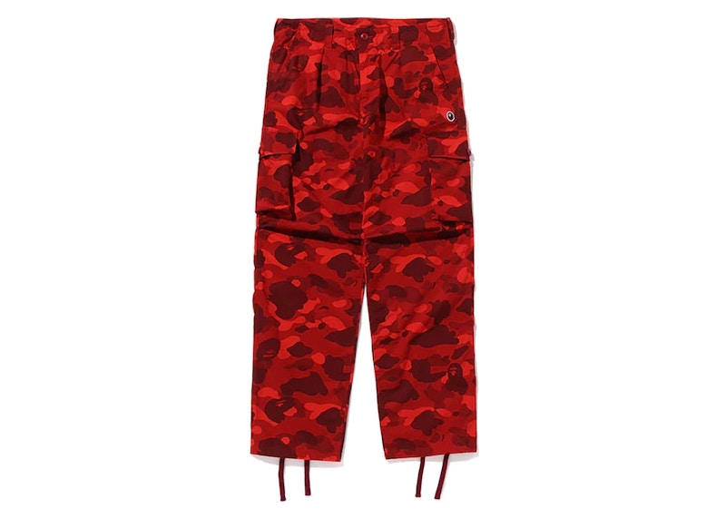 BAPE Color Camo 6 Pocket Pants Rood