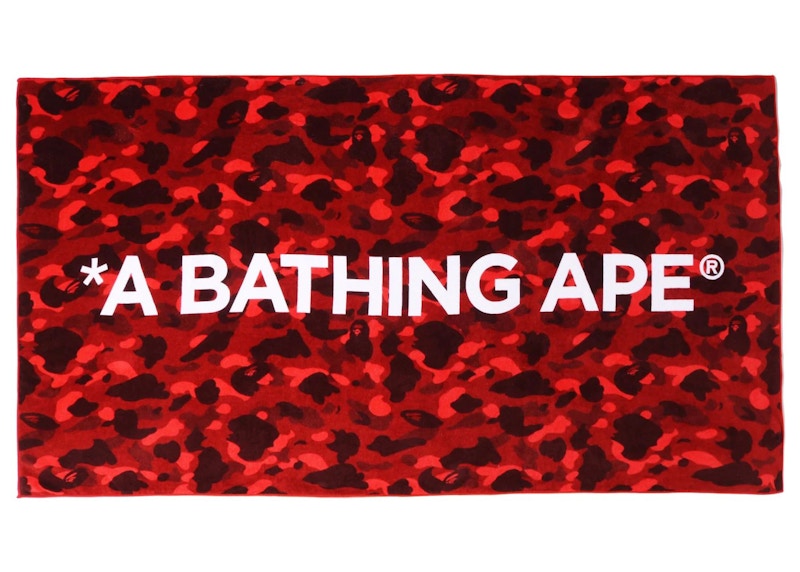 BAPE Color Camo Beach Towel Rood
