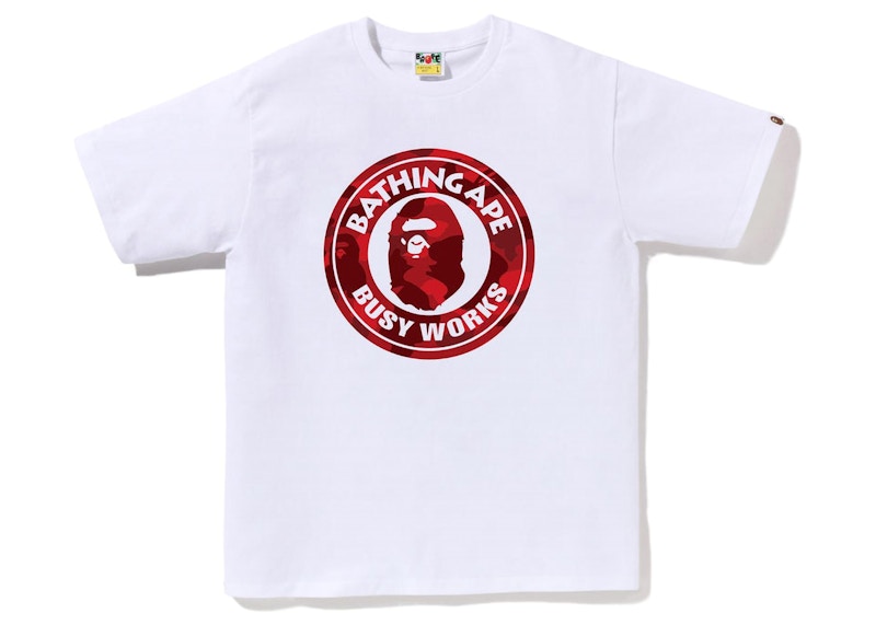 BAPE Color Camo Busy Works Tee Rood