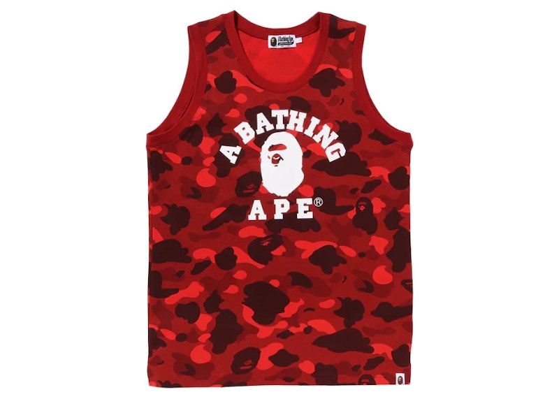 BAPE Color Camo College Tank Top Rood