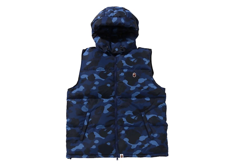 BAPE Color Camo Down Vest Blauw