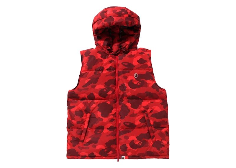 BAPE Color Camo Down Vest Rood