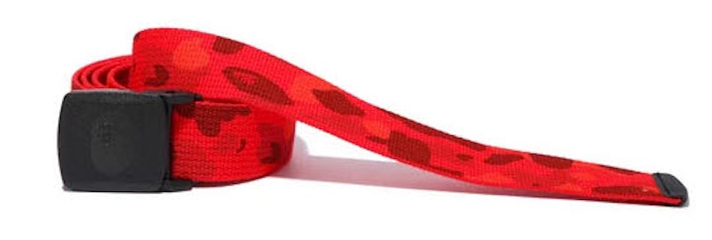BAPE Color Camo Long GI Belt Rood