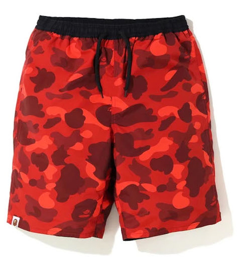 BAPE Color Camo Reversible Shorts Rood
