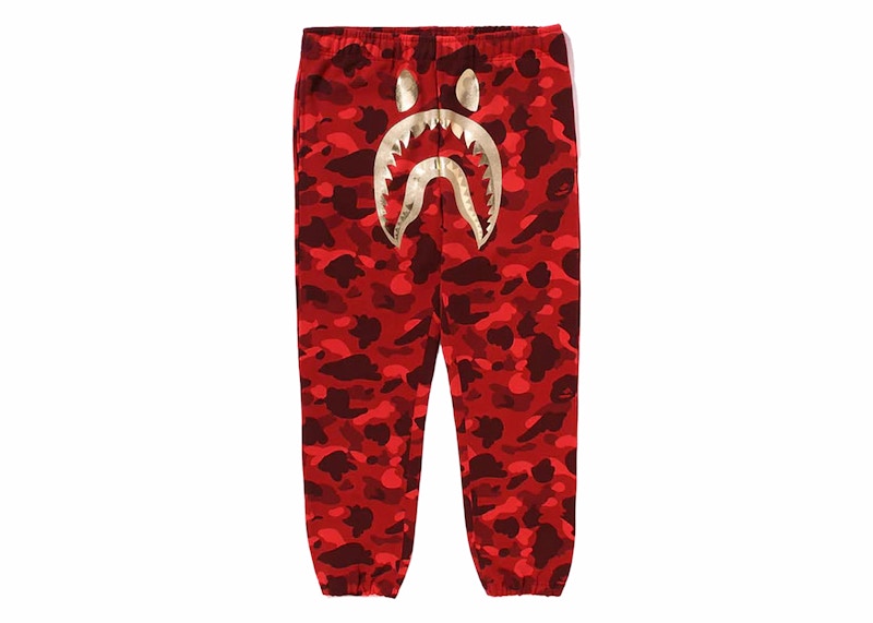 BAPE Color Camo Shark Sweatpant Rood