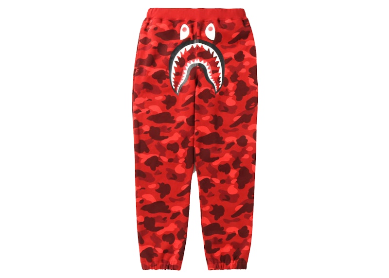 BAPE Color Camo Shark Sweatpants Rood