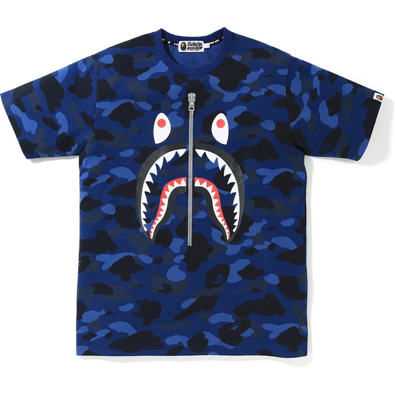 BAPE Color Camo Shark Tee Blauw