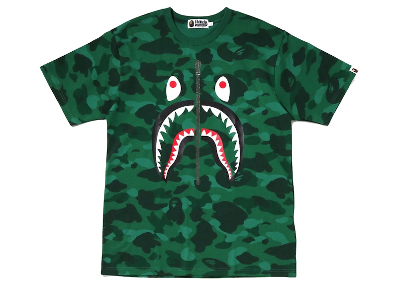 BAPE Color Camo Shark Tee Groen