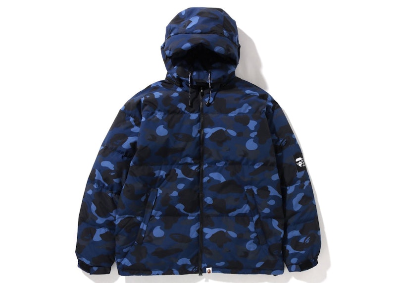 BAPE Color Camo Relaxed Fit Down Jacket Blauw