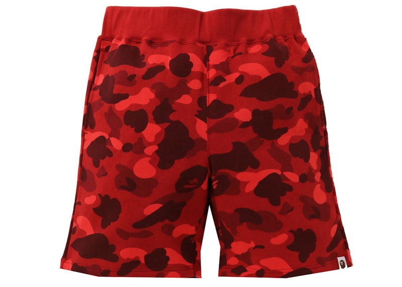 BAPE Color Camo Sweat Shorts Rood