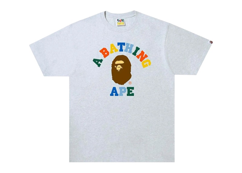 BAPE Colors College Tee Grijs