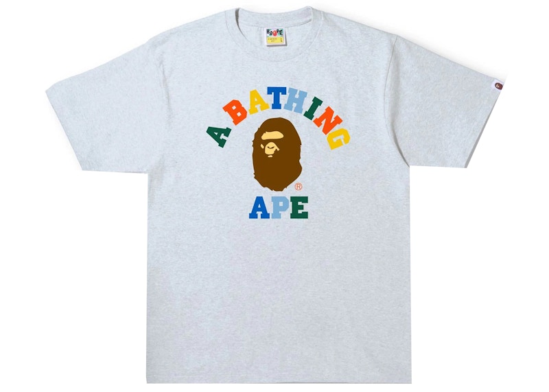 BAPE Colors College Tee Grijs