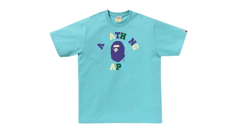 BAPE Colors College Tee Tee Blauw