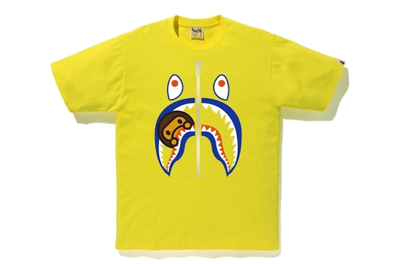 BAPE Colors Milo Shark Tee Geel