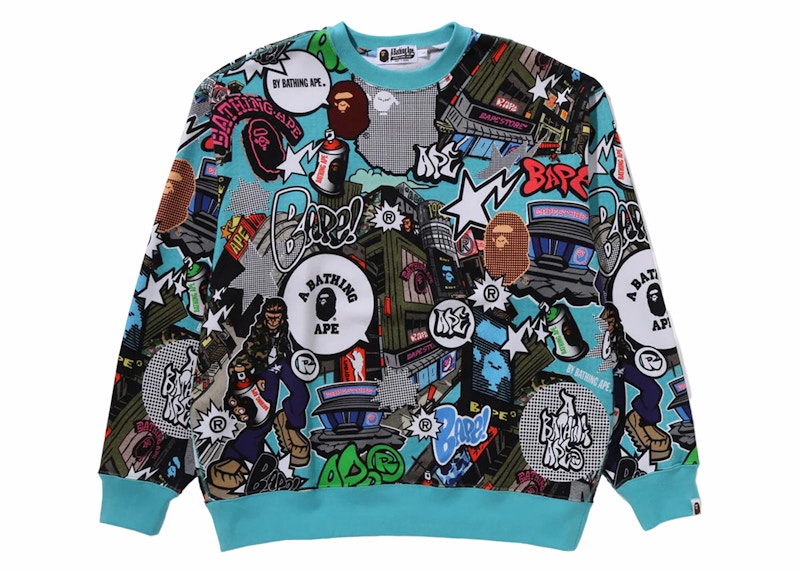 BAPE Comic Art Crewneck Multicolor