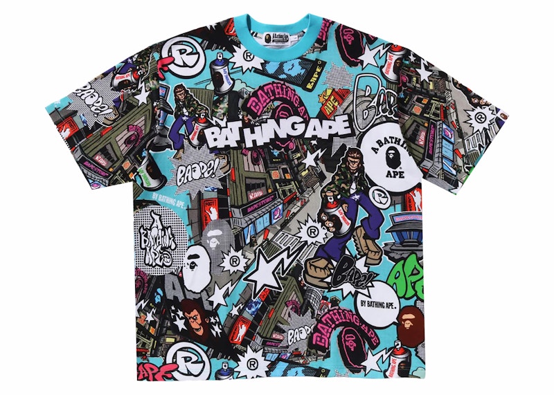 BAPE Comic Art Relaxed Fit Tee Multicolor