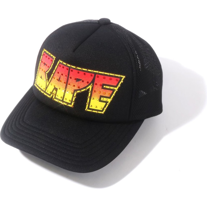 BAPE Crystal Stone Mesh Cap Zwart