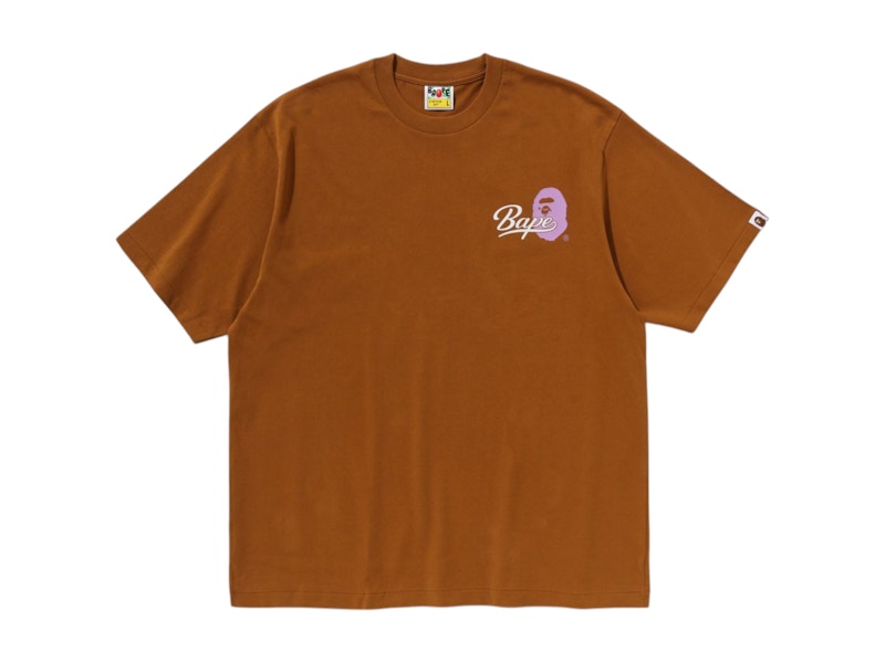BAPE Cursive College Logo Relaxed Fit Tee Bruin